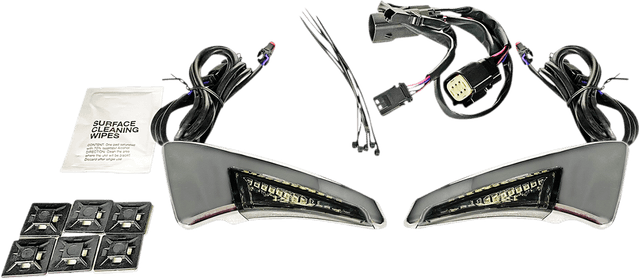 CUSTOM DYNAMICS 2040-2545 Sequential Tour Pak Seat Back Rest LED Lights - Chrome/Smoke - CVO
