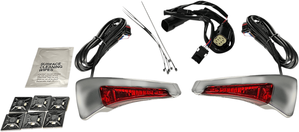 CUSTOM DYNAMICS 2040-2546 Sequential Tour Pak Seat Back Rest LED Lights - Chrome/Red - CVO