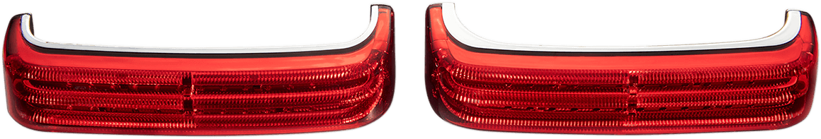 CUSTOM DYNAMICS 2040-2573 Saddlebag LED Lights - Sequential - Chrome/Red