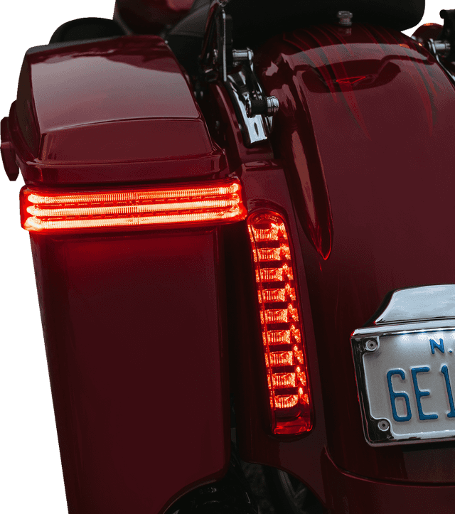 CUSTOM DYNAMICS 2040-2577 Saddlebag LED Lights - Sequential - Chrome/Red — image 3 of 3