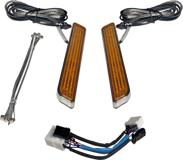 CUSTOM DYNAMICS 2040-2652 LED Fork Light - Amber - Chrome