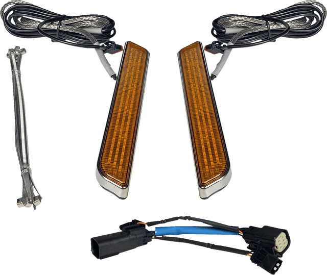 CUSTOM DYNAMICS 2040-2656 LED Fork Light - Amber - Chrome