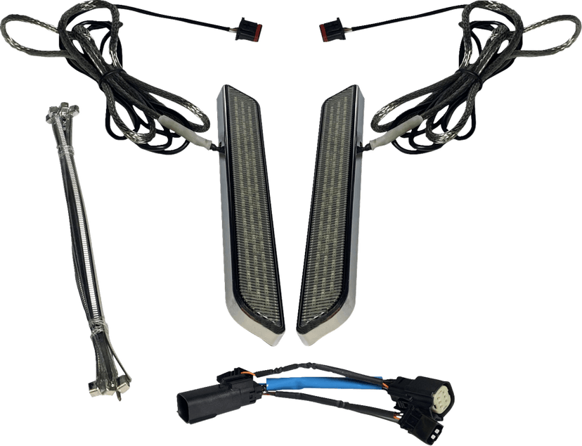 CUSTOM DYNAMICS 2040-2658 LED Fork Light - Smoke - Chrome