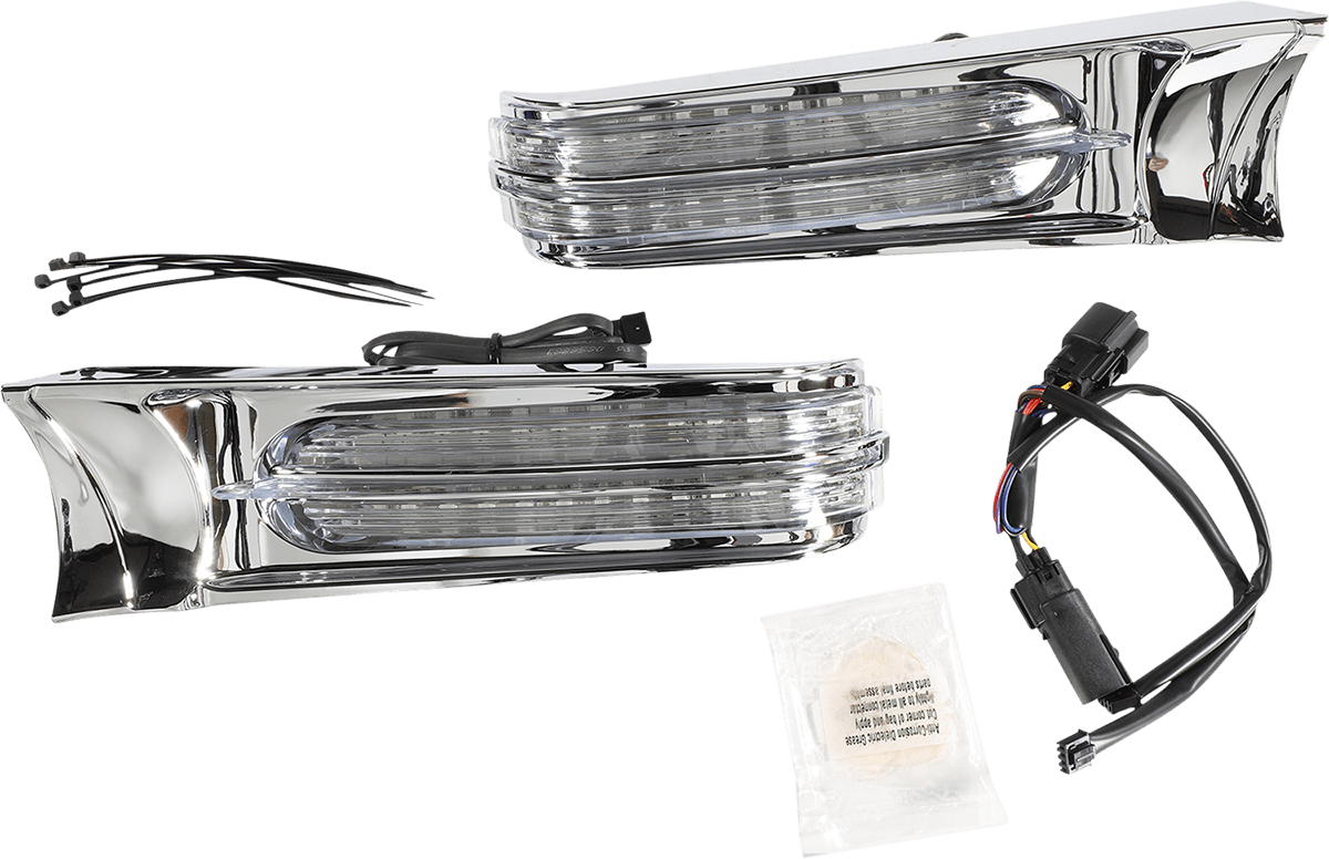 CIRO 2040-2670 Filler Panel Light - Clear Lens - Red LEDs - Chrome