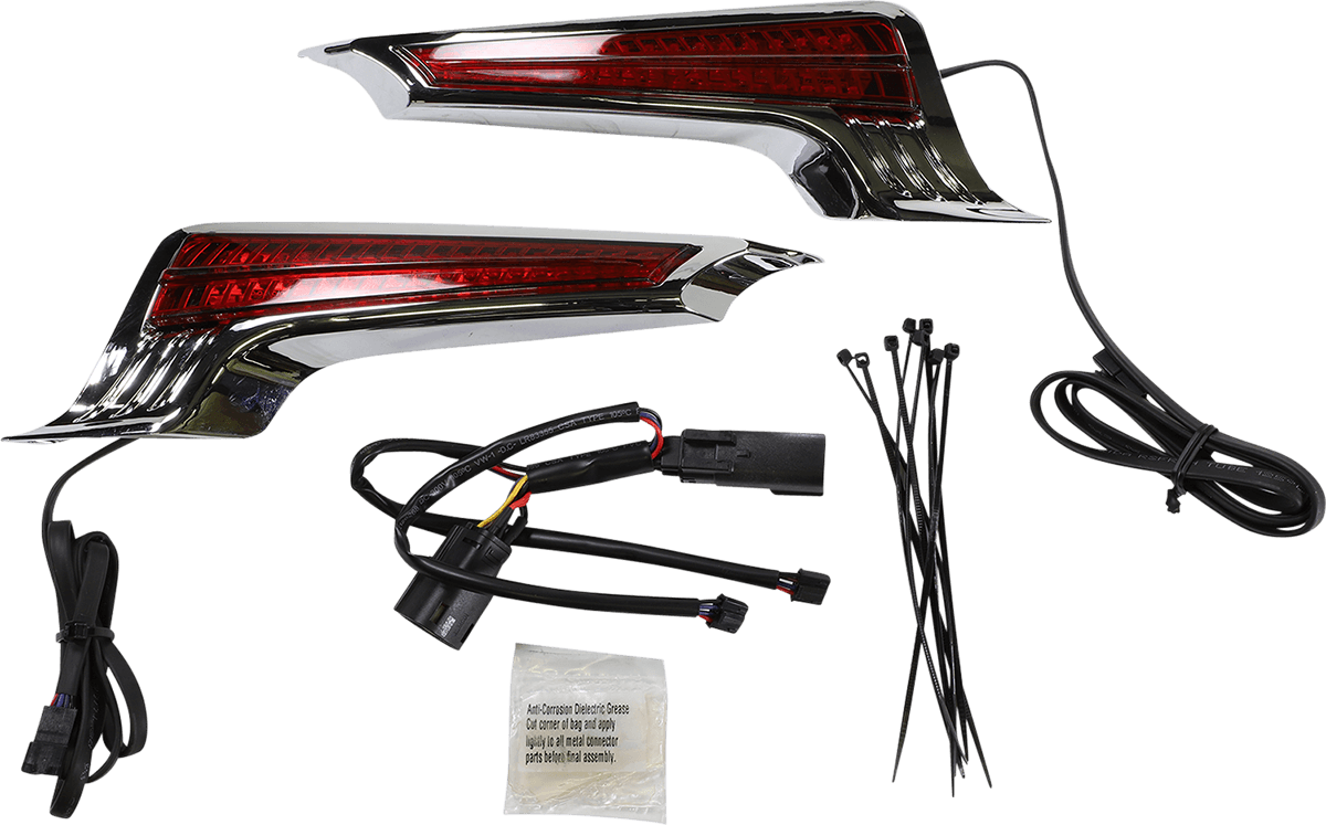 CIRO 2040-2682 Filler Panel Light - Red Lens - Red LEDs - Chrome