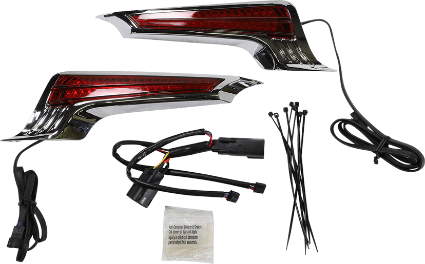 CIRO 2040-2682 Filler Panel Light - Red Lens - Red LEDs - Chrome — image 1 of 3