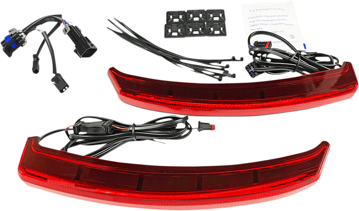 CUSTOM DYNAMICS 2040-2693 Saddle Bag Lights - Red Lens - Indian
