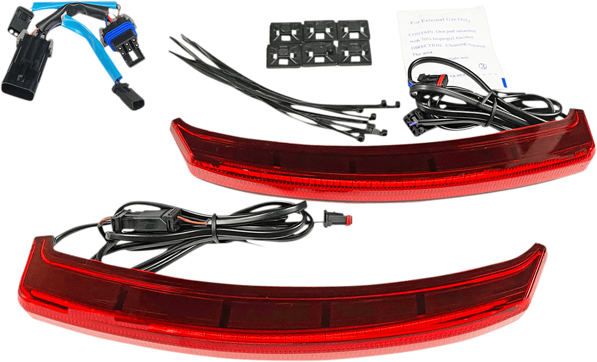 CUSTOM DYNAMICS 2040-2695 Saddle Bag Lights - Red Lens - Indian