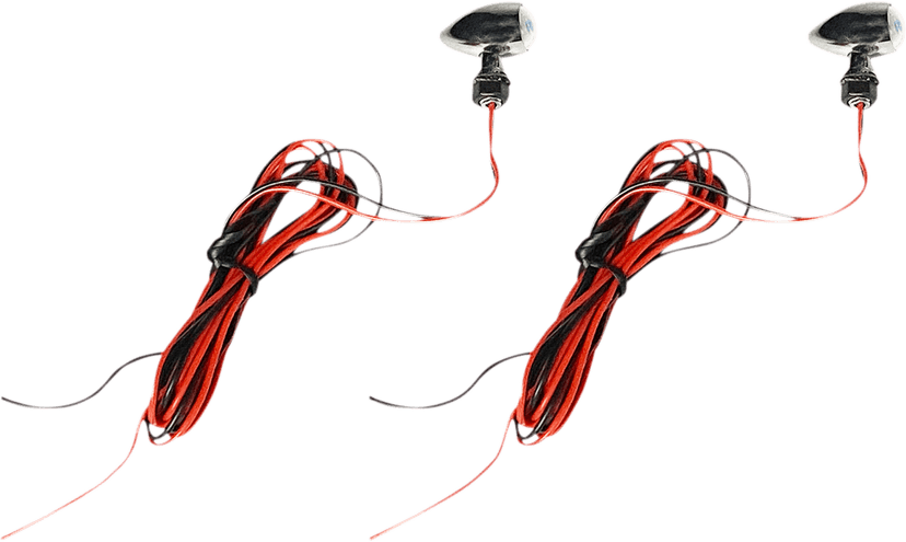 CUSTOM DYNAMICS 2040-2714 Micro Turn Signals - Red -Chrome — image 2 of 2