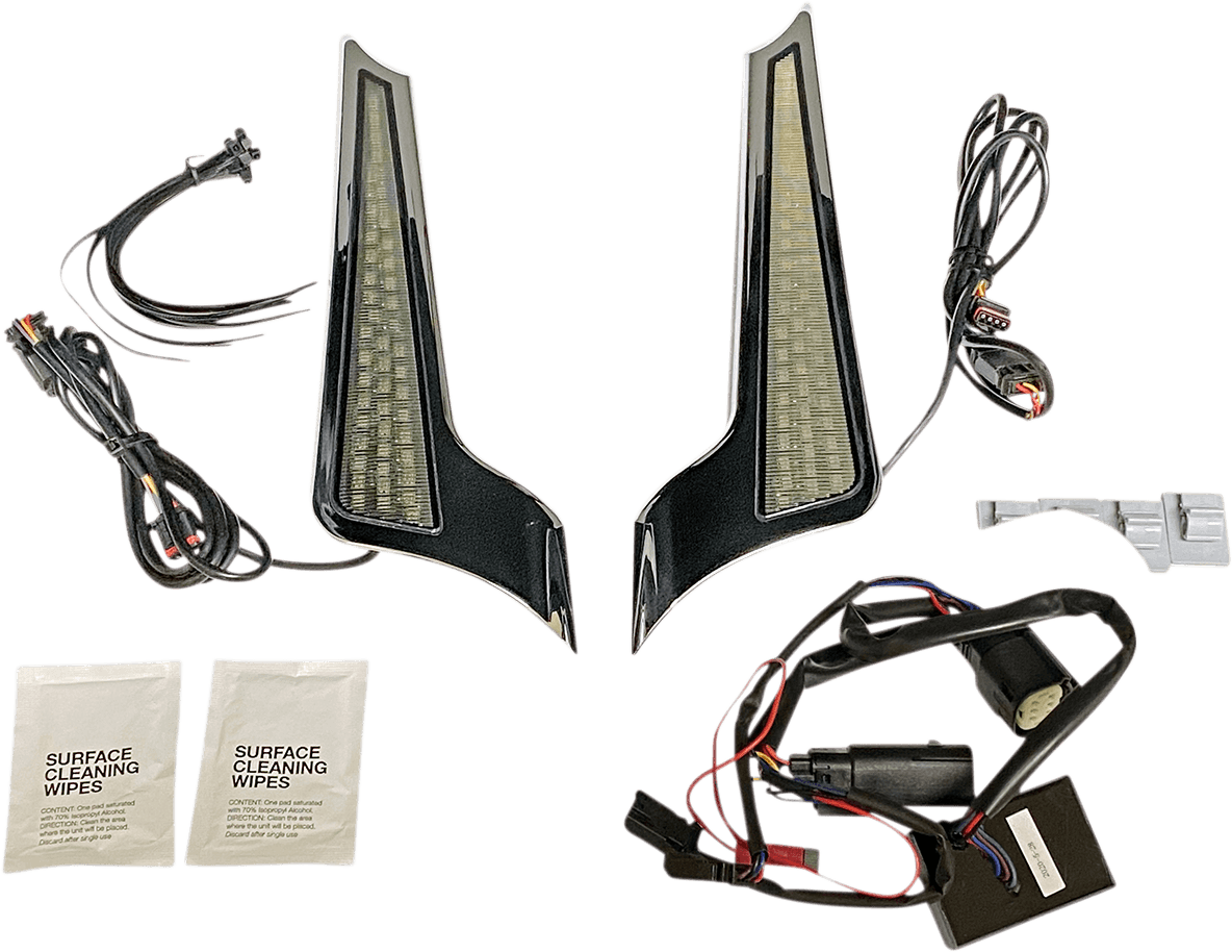 CUSTOM DYNAMICS 2040-2721 Panel Lights - Chrome - Smoke Lens