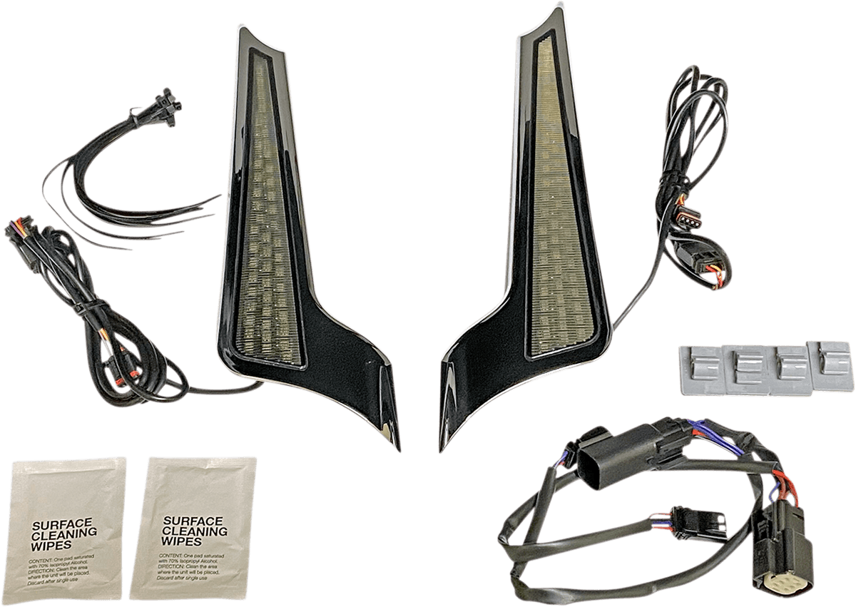 CUSTOM DYNAMICS 2040-2723 Panel Lights - Chrome - Smoke Lens