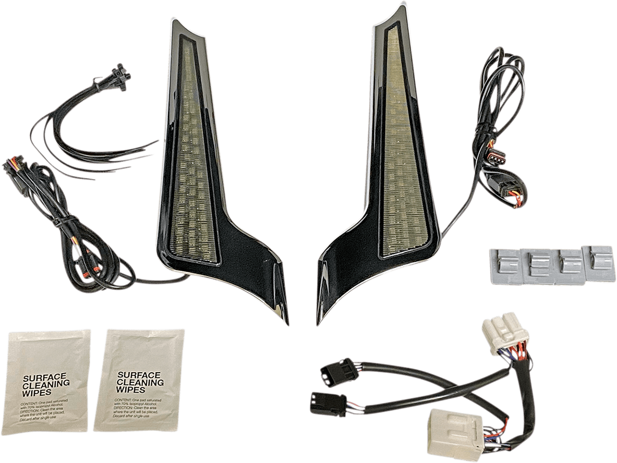 CUSTOM DYNAMICS 2040-2725 Panel Lights - Chrome - Smoke Lens