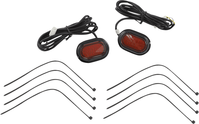 CUSTOM DYNAMICS 2040-2744 Antenna Grommet Light - Red Lens - Black