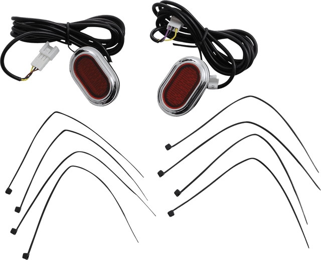 CUSTOM DYNAMICS 2040-2745 Antenna Grommet Light - Red Lens - Chrome — image 1 of 4
