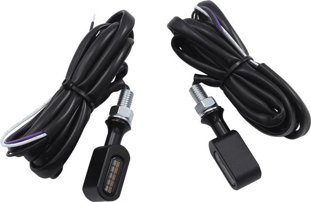DRAG SPECIALTIES 2040-2777 Marker Light - Smoke/Amber - Matte Black — image 1 of 2