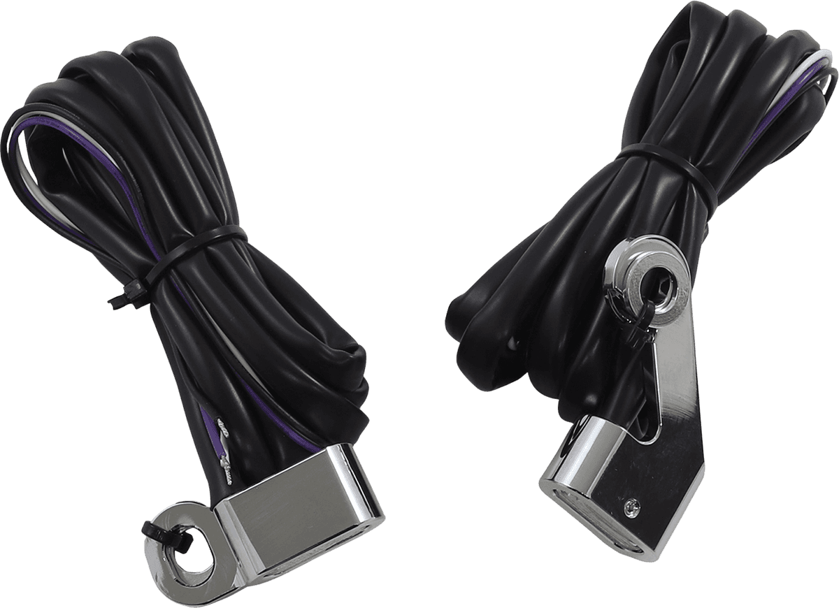 DRAG SPECIALTIES 2040-2790 Marker Lights - White/Amber - Chrome