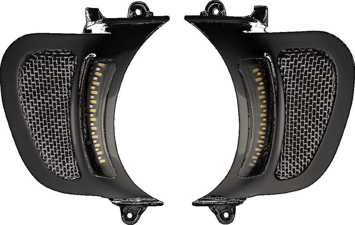 CUSTOM DYNAMICS 2040-2813 LED Vent Insert - Amber/White - Black w/ Stainless Mesh