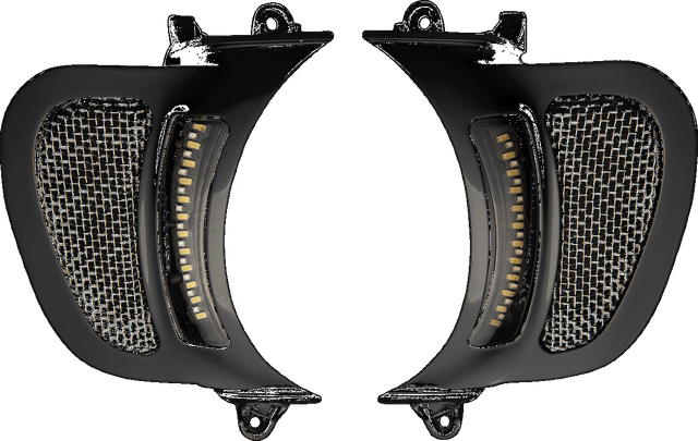 CUSTOM DYNAMICS 2040-2813 LED Vent Insert - Amber/White - Black w/ Stainless Mesh — image 1 of 2
