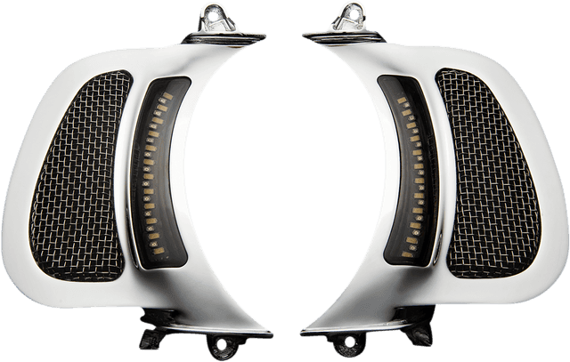 CUSTOM DYNAMICS 2040-2814 LED Vent Insert - Amber/White - Chrome w/ Stainless Mesh