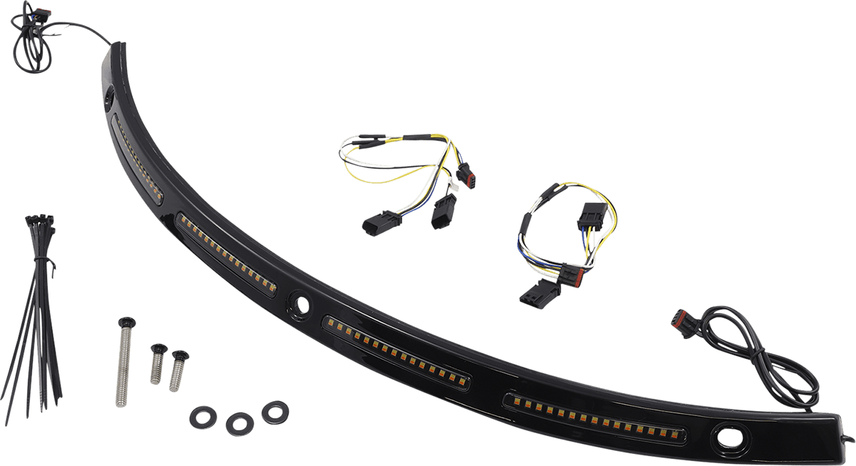 CUSTOM DYNAMICS 2040-2822 Windshield Trim - Sequential Turn Signals - Black