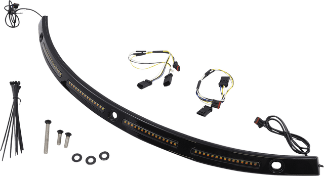 CUSTOM DYNAMICS 2040-2822 Windshield Trim - Sequential Turn Signals - Black — image 1 of 3