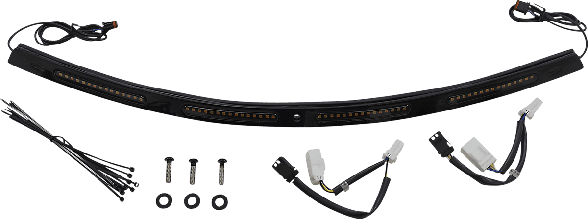CUSTOM DYNAMICS 2040-2826 Windshield Trim - Sequential Turn Signals - Black