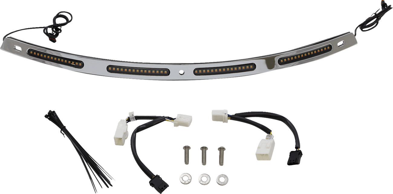 CUSTOM DYNAMICS 2040-2827 Windshield Trim - Sequential Turn Signals - Chrome