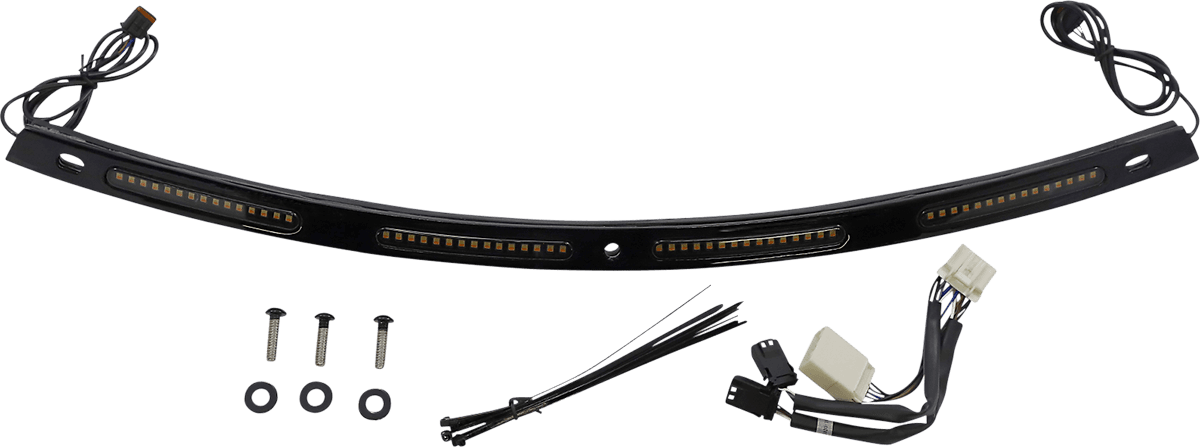 CUSTOM DYNAMICS 2040-2830 Windshield Trim - Sequential Turn Signals - Black