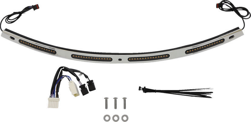 CUSTOM DYNAMICS 2040-2831 Windshield Trim - Sequential Turn Signals - Chrome — image 1 of 2