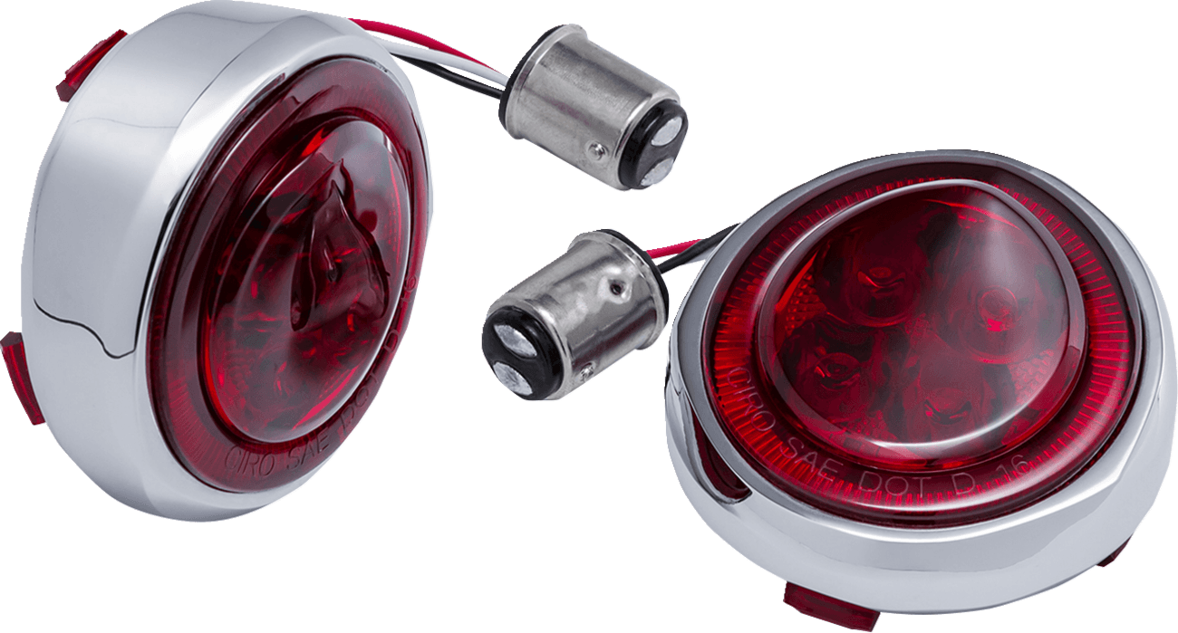 CIRO 2040-2859 Turn Signal Insert - Red LED - Red Lens - Chrome