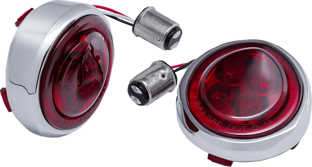 CIRO 2040-2859 Turn Signal Insert - Red LED - Red Lens - Chrome — image 1 of 3