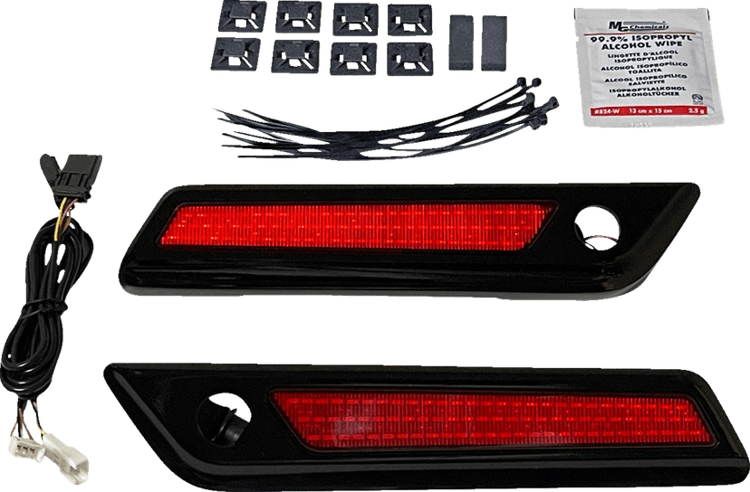 CUSTOM DYNAMICS 2040-2863 Latch Light - Saddlebag - Red - Black — image 2 of 3