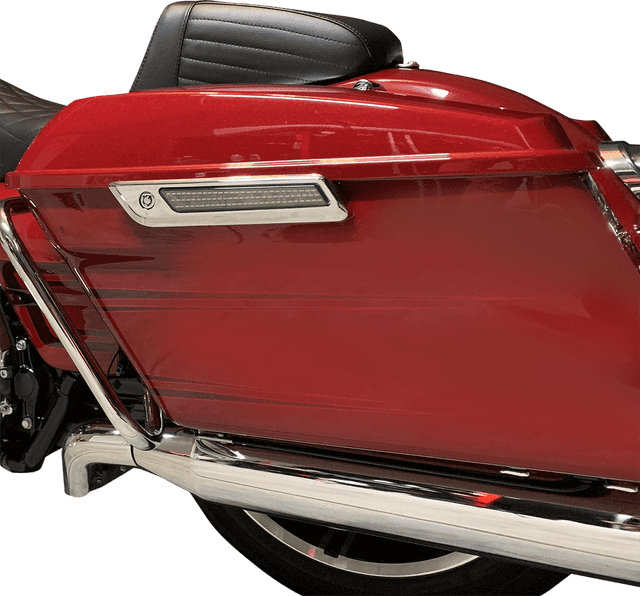 CUSTOM DYNAMICS 2040-2866 Latch Light - Saddlebag - Smoke - Chrome — image 2 of 3