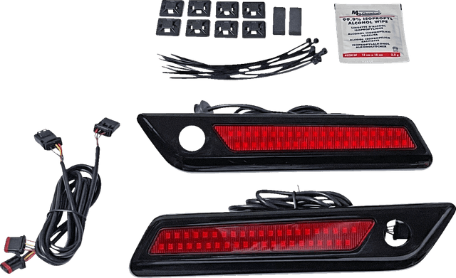 CUSTOM DYNAMICS 2040-2867 Latch Light - Saddlebag - Dual Color - Red - Black — image 2 of 2
