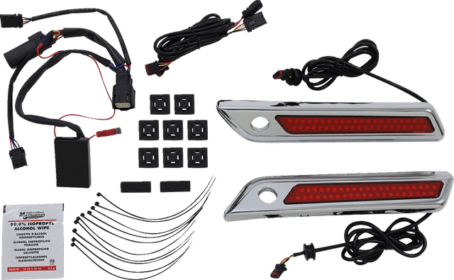 CUSTOM DYNAMICS 2040-2868 Latch Light - Saddlebag - Dual Color - Red - Chrome — image 1 of 2
