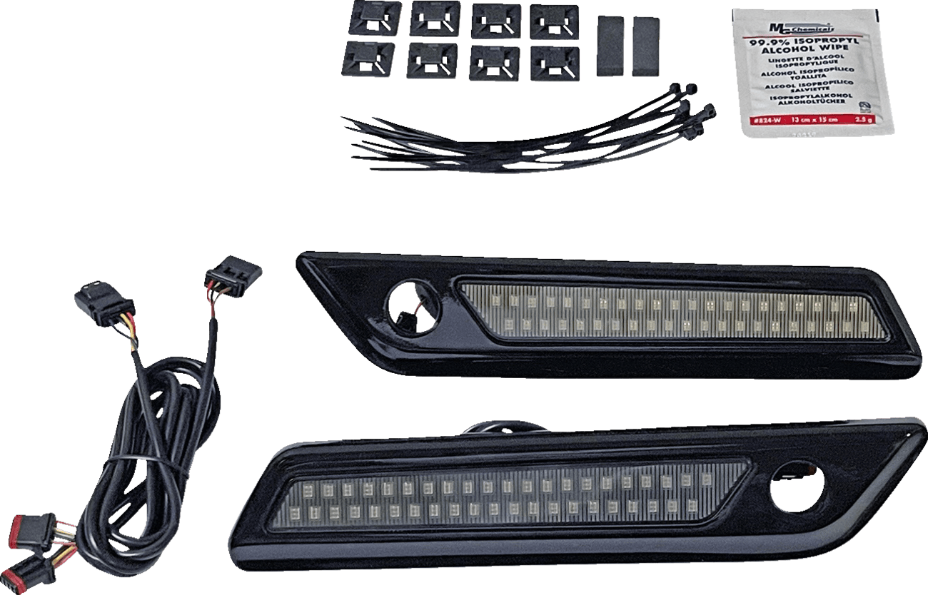 CUSTOM DYNAMICS 2040-2869 Latch Light - Saddlebag - Dual Color - Smoke - Black