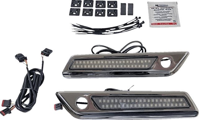 CUSTOM DYNAMICS 2040-2870 Latch Light - Saddlebag - Dual Color - Smoke - Chrome — image 2 of 4