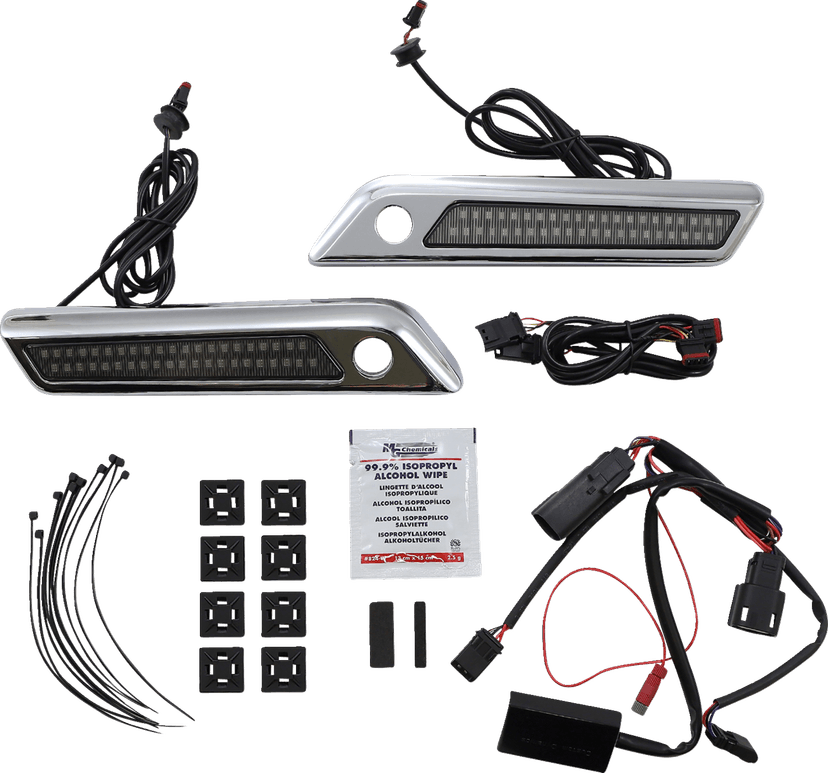 CUSTOM DYNAMICS 2040-2870 Latch Light - Saddlebag - Dual Color - Smoke - Chrome — image 1 of 4