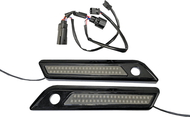 CUSTOM DYNAMICS 2040-2873 Latch Light - Saddlebag - Dual Color - Smoke - Black