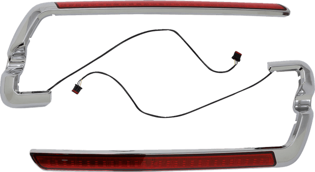 CUSTOM DYNAMICS 2040-2882 LED Saddlebag Light - Red - Chrome — image 1 of 2