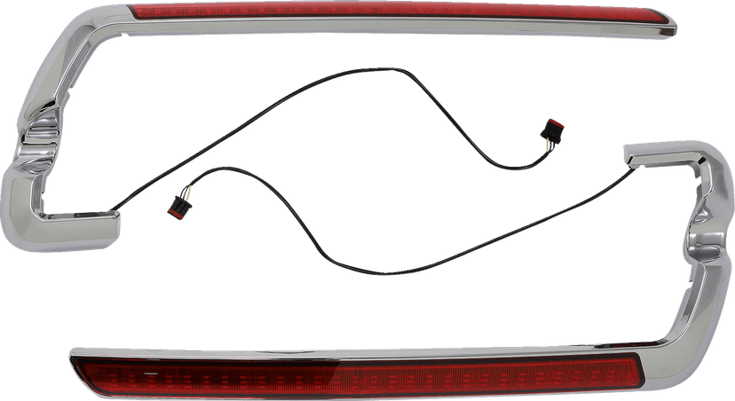 CUSTOM DYNAMICS 2040-2882 LED Saddlebag Light - Red - Chrome — image 1 of 2