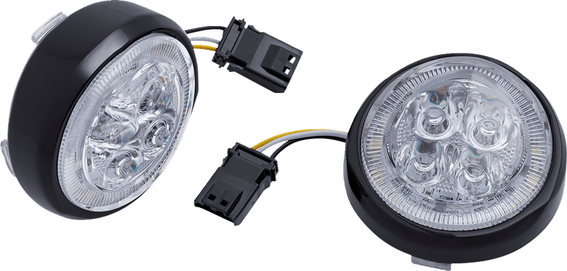 CIRO 2040-2908 Turn Signal Insert - Front - Black/Clear
