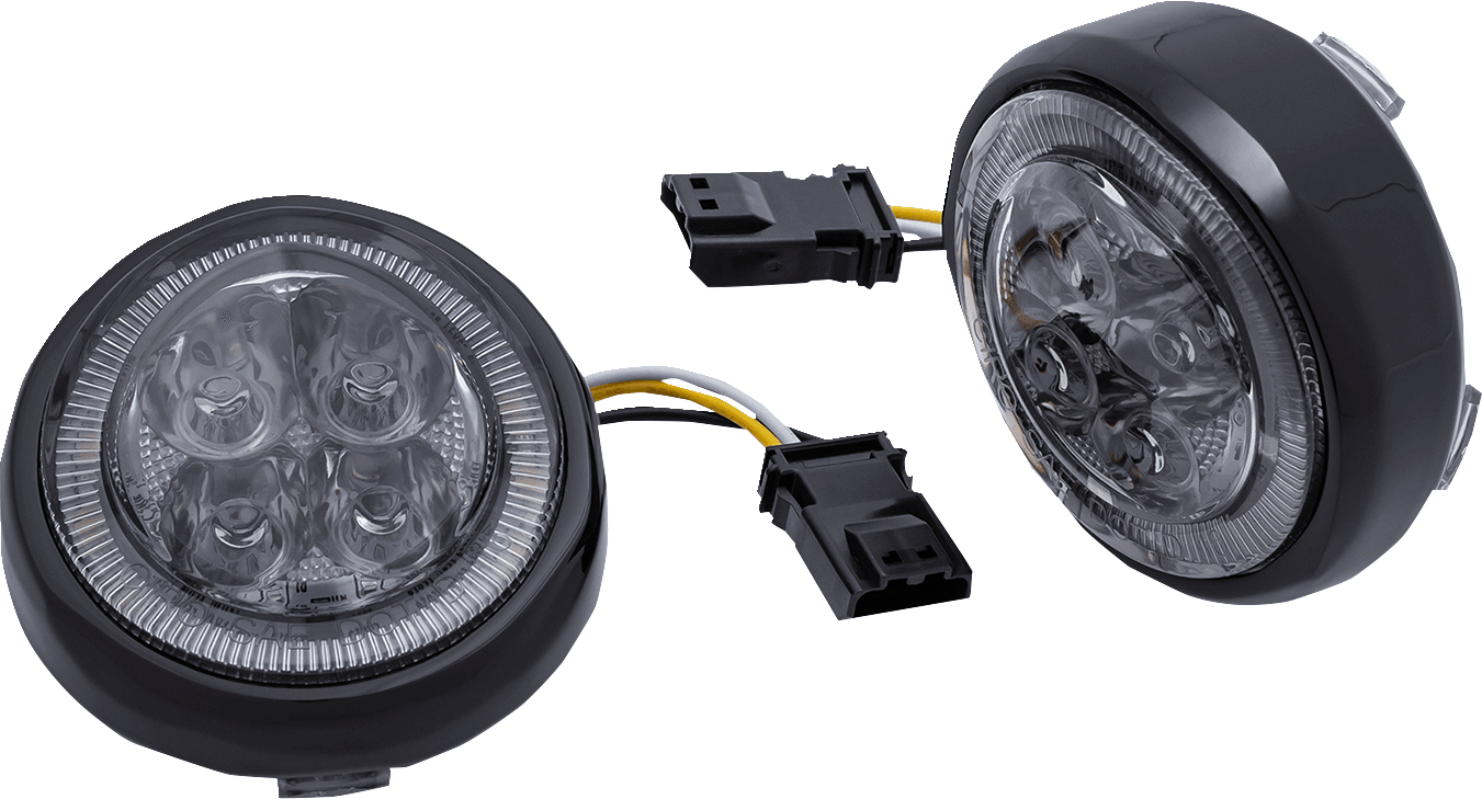 CIRO 2040-2910 Turn Signal Insert - Front - Black/Smoke