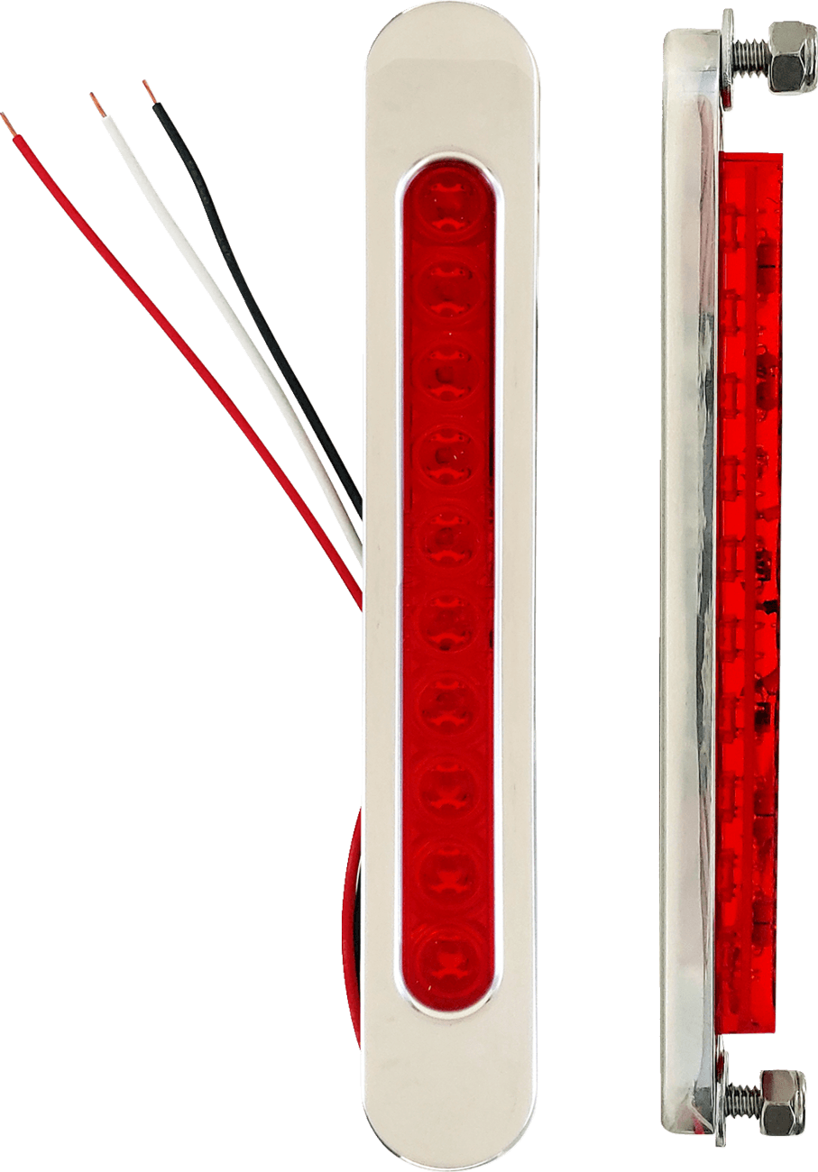 ACCUTRONIX 2040-3025 Bag Light - Red Lens - Chrome
