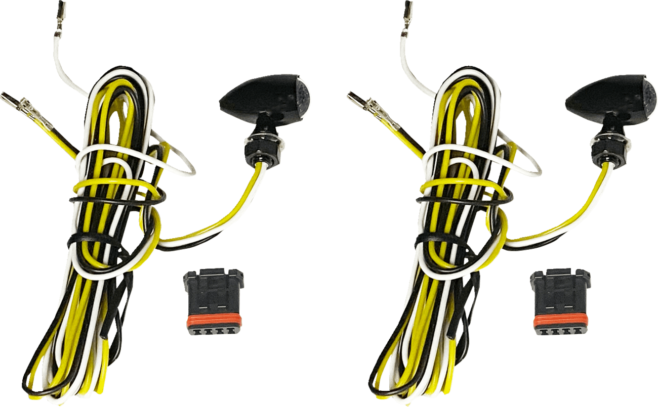 CUSTOM DYNAMICS 2040-3046 Micro Bullet Turn Signals - LED - Amber/White - Black