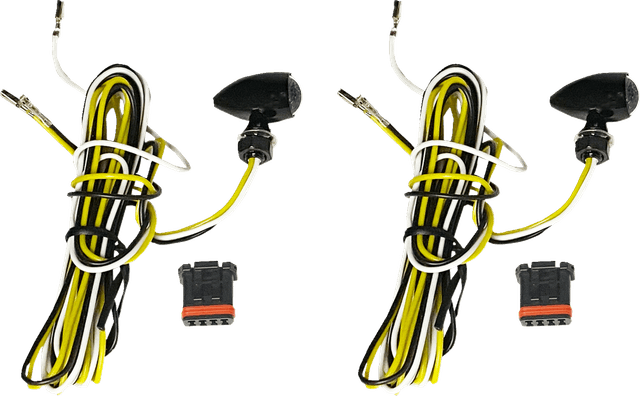 CUSTOM DYNAMICS 2040-3046 Micro Bullet Turn Signals - LED - Amber/White - Black