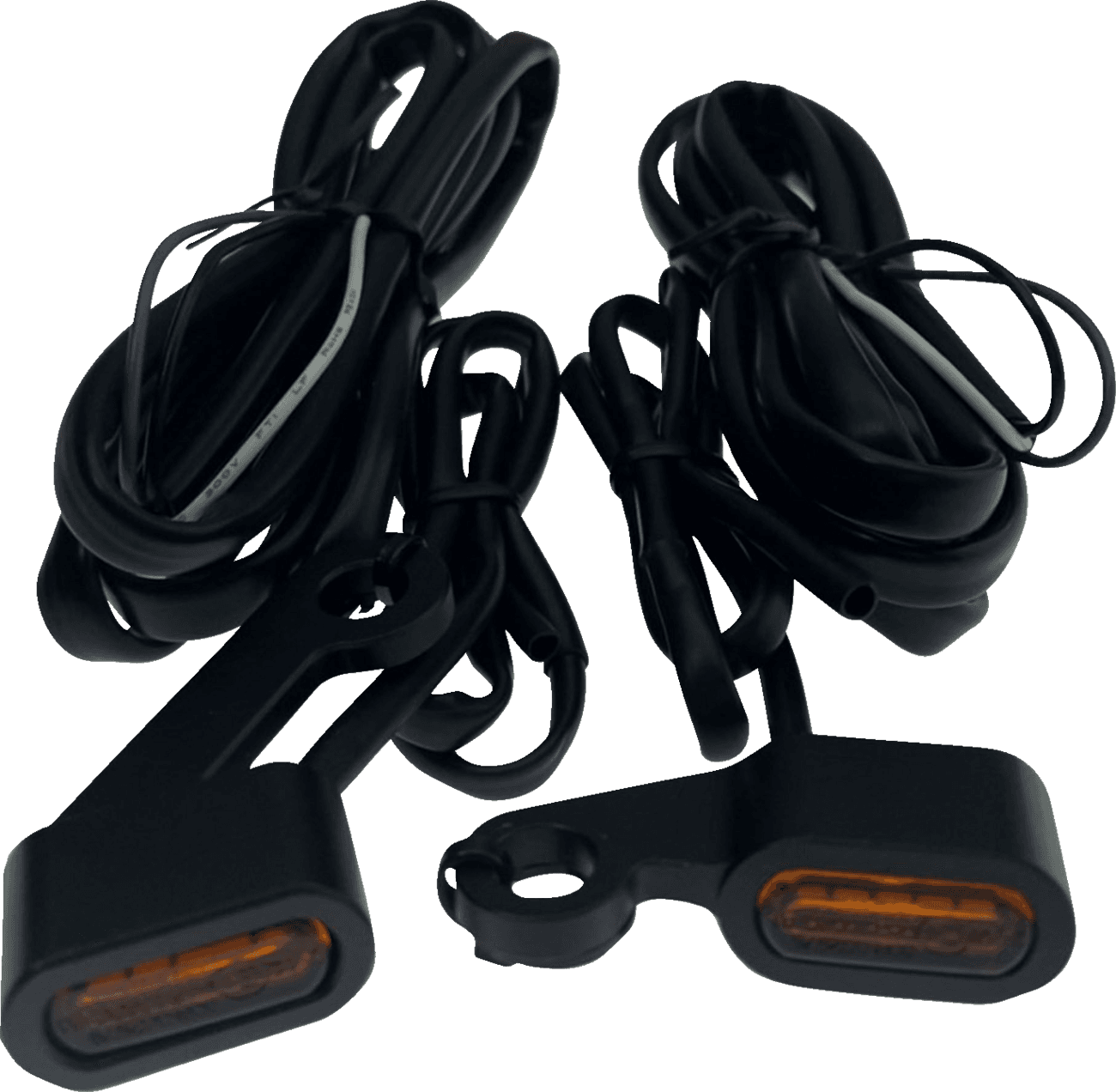 DRAG SPECIALTIES 2040-3056 Marker Lights - Black - Amber Lens - '04-'13 XL