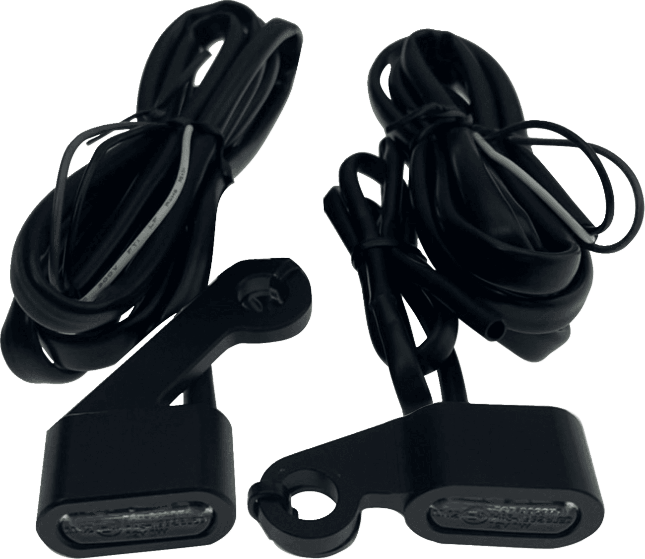 DRAG SPECIALTIES 2040-3058 Marker Lights - Matte Black - Amber Lens - '04-'13 XL