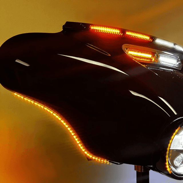 CUSTOM DYNAMICS 2040-3062 Dual Color Light Strips - Fairing - Amber/White — image 3 of 3