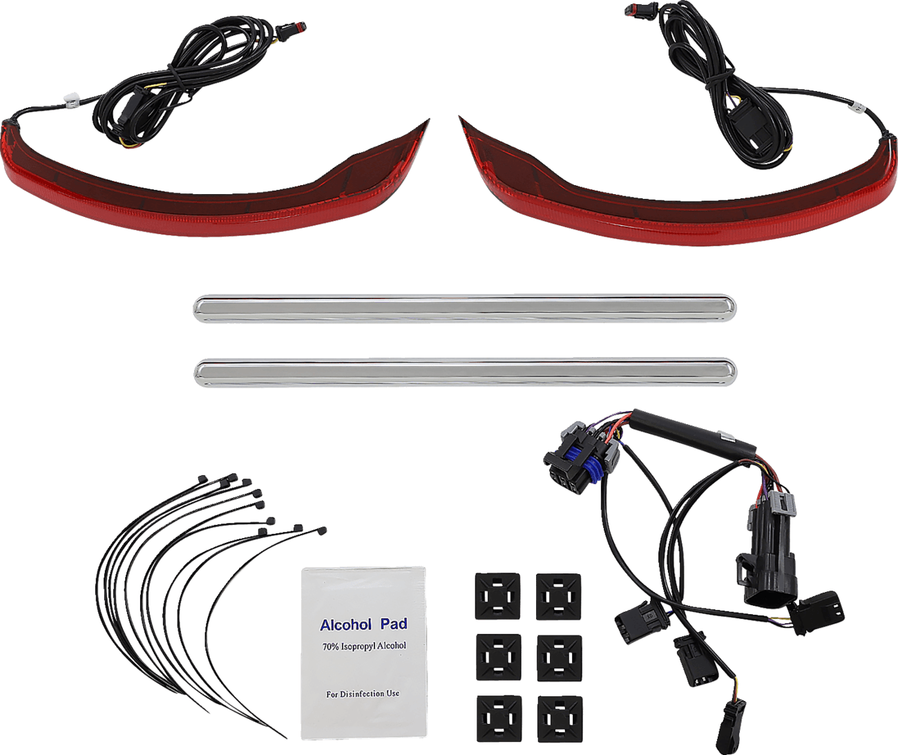 CUSTOM DYNAMICS 2040-3201 Saddlebag Lights - Low Profile - Red Lens - Indian